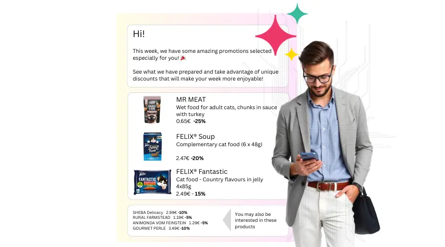 AI mails -product blocks in any marketing automation