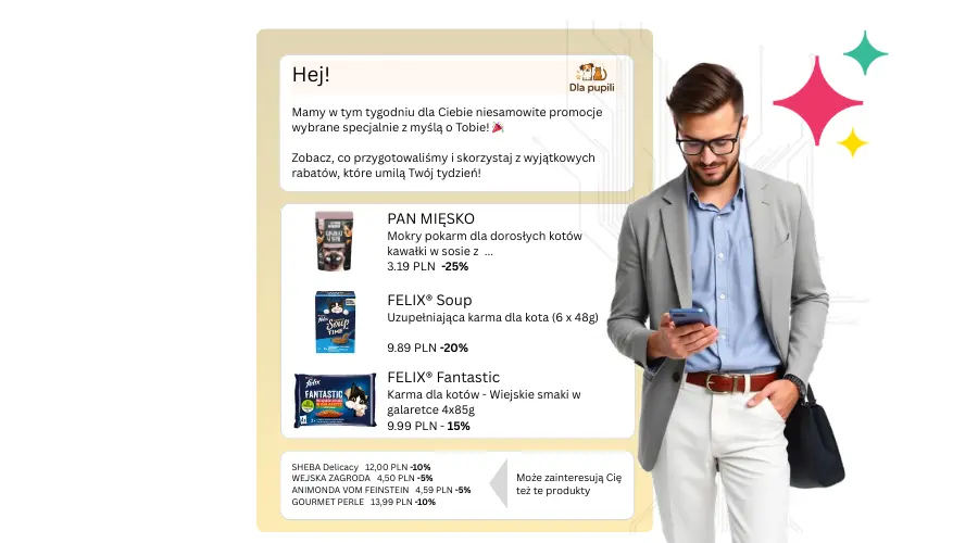 AI-maile bloki produktowe w każdym systemie do wysylek